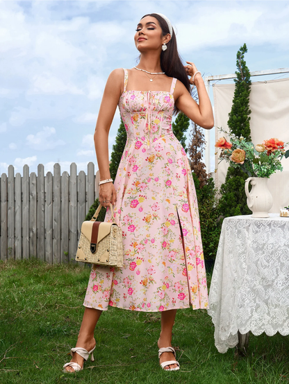Elegant Bustier Dress with Lace Side and Adjustable Straps – A Must-Have for Special Occasions