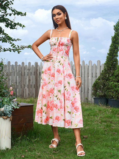 Elegant Bustier Dress with Lace Side and Adjustable Straps – A Must-Have for Special Occasions