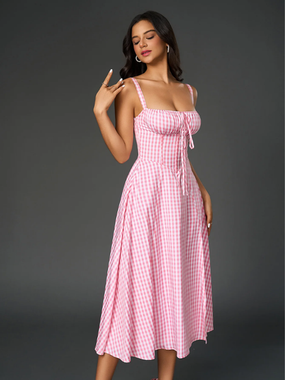 Elegant Bustier Dress with Lace Side and Adjustable Straps – A Must-Have for Special Occasions