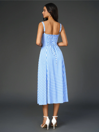 Elegant Bustier Dress with Lace Side and Adjustable Straps – A Must-Have for Special Occasions