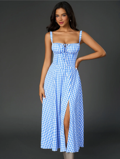 Elegant Bustier Dress with Lace Side and Adjustable Straps – A Must-Have for Special Occasions