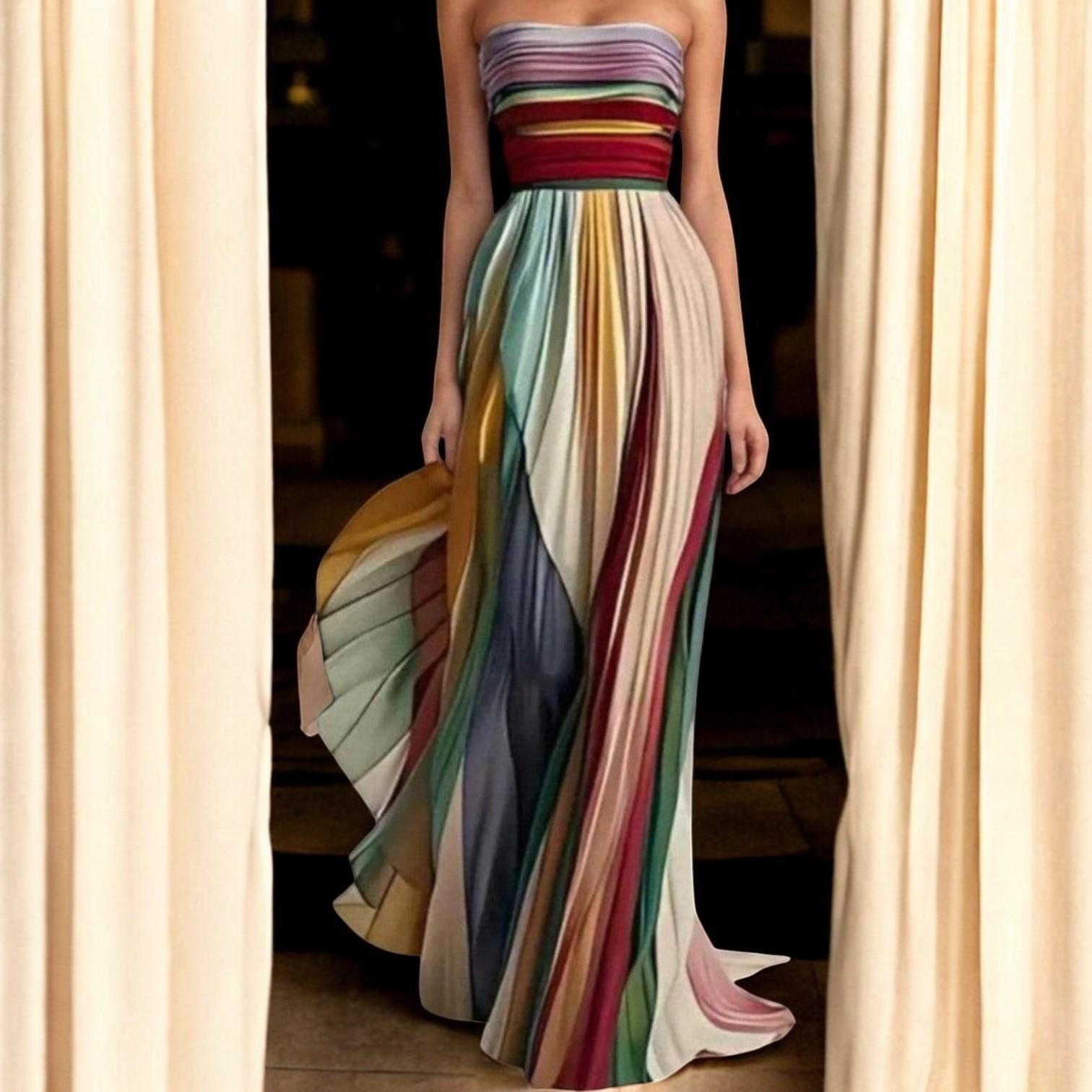 Vera Dress with a Colorful Arched Length and Elegant Style for a Perfect Look