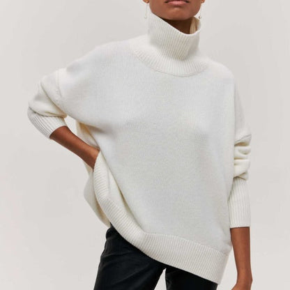 Menperdalin Women's High Neck Sweater Elegant and Comfortable for Every Occasion