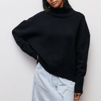 Menperdalin Women's High Neck Sweater Elegant and Comfortable for Every Occasion