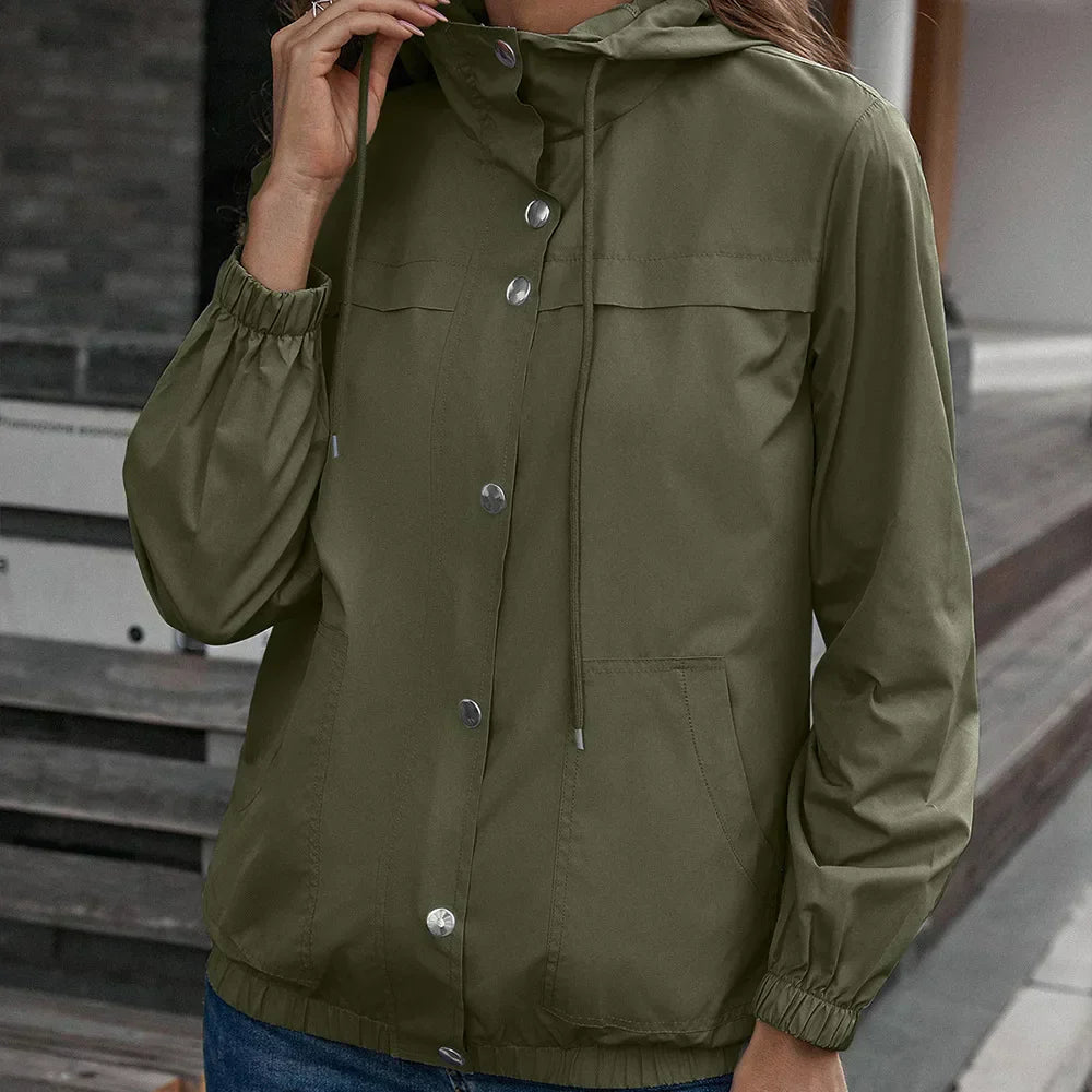 Johanna | Stylish Trench Coat with Waterproof Hood for Fashionable Protection in All Weather Conditions