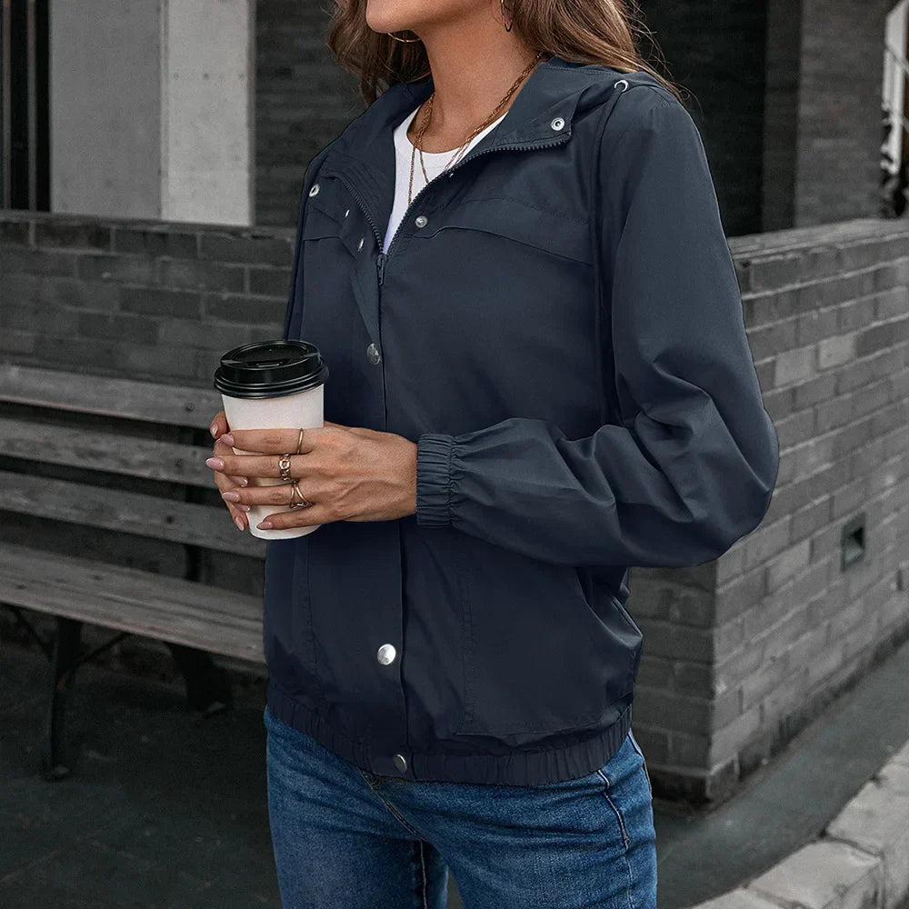 Johanna | Stylish Trench Coat with Waterproof Hood for Fashionable Protection in All Weather Conditions
