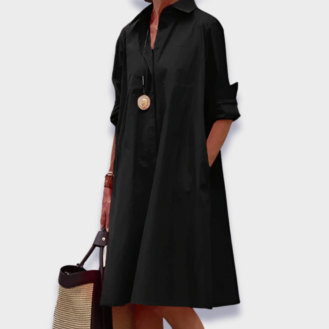 Batina – Elegant Spring Dress with Stunning Polo Collar