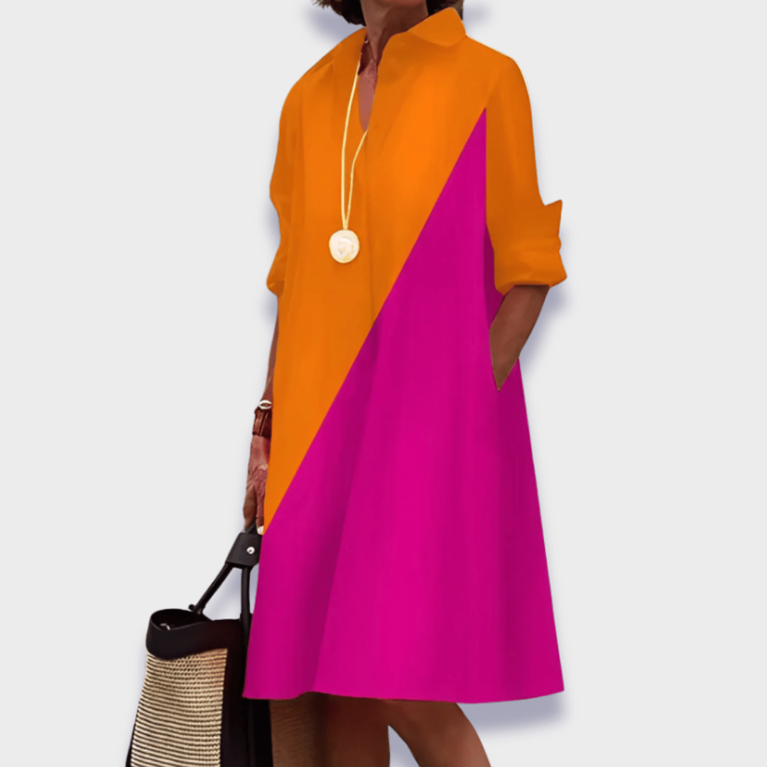 Batina – Elegant Spring Dress with Stunning Polo Collar