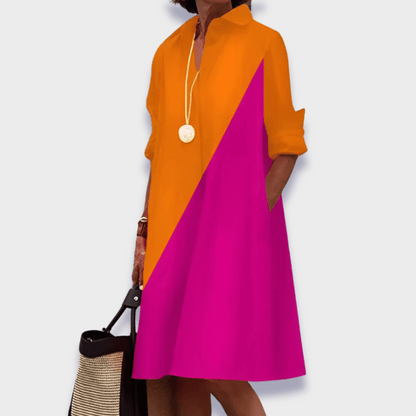 Batina – Elegant Spring Dress with Stunning Polo Collar