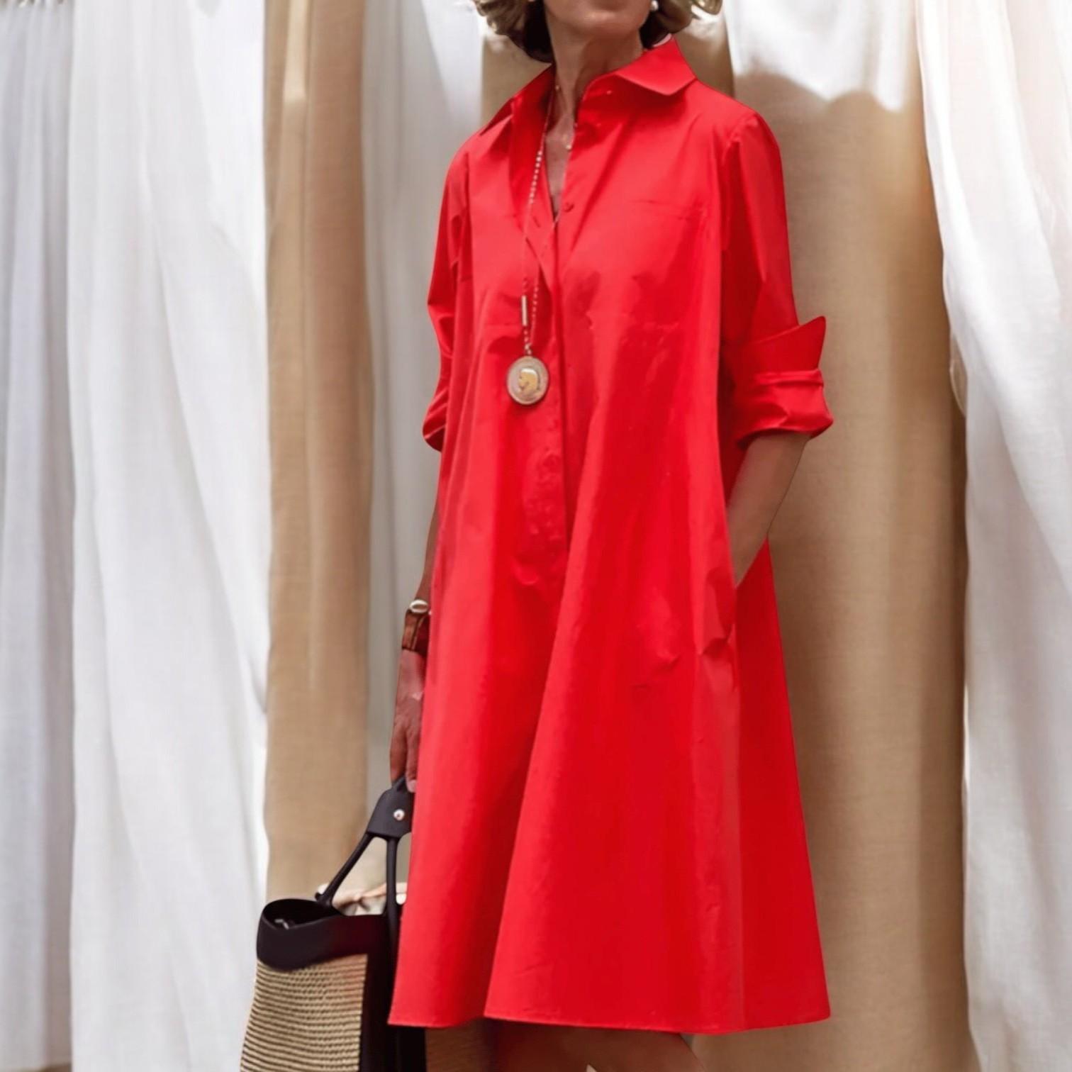 Batina – Elegant Spring Dress with Stunning Polo Collar