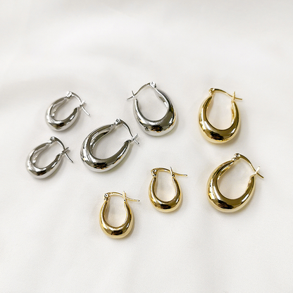 Vintage Gold Hoop Earrings Dalahia – Elegant and Versatile Jewelry