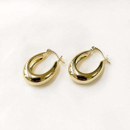 Vintage Gold Hoop Earrings Dalahia – Elegant and Versatile Jewelry