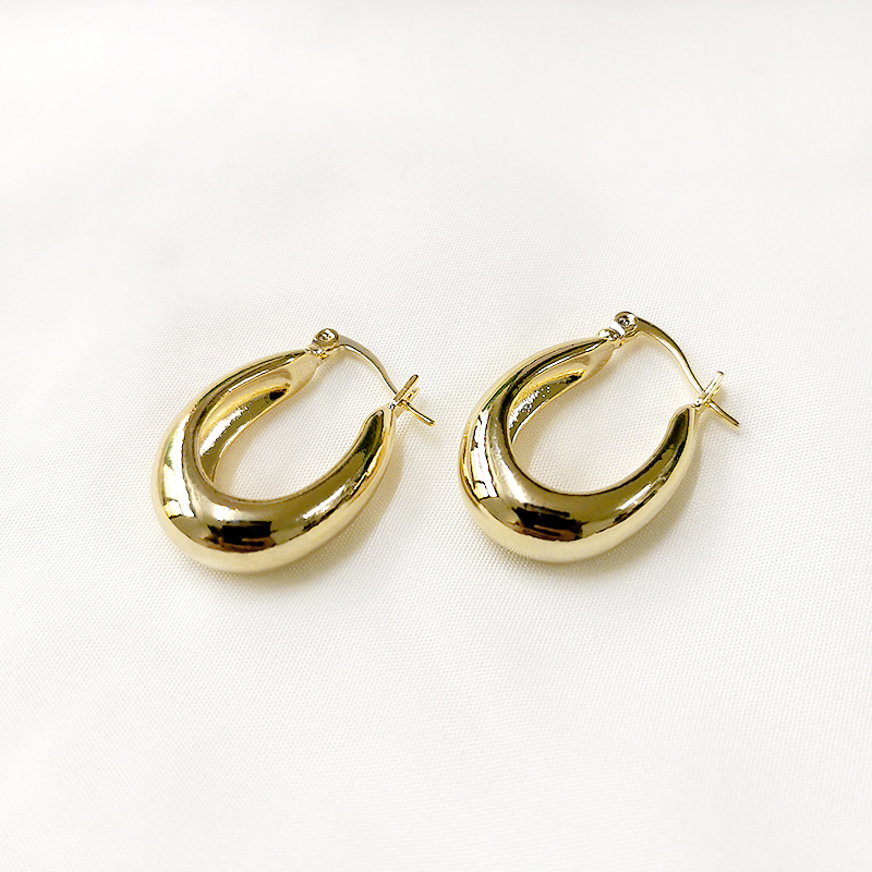 Vintage Gold Hoop Earrings Dalahia – Elegant and Versatile Jewelry
