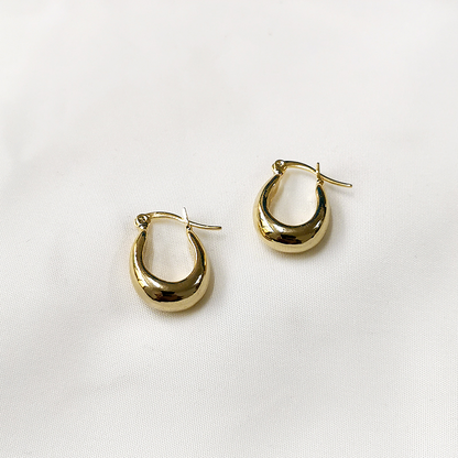 Vintage Gold Hoop Earrings Dalahia – Elegant and Versatile Jewelry