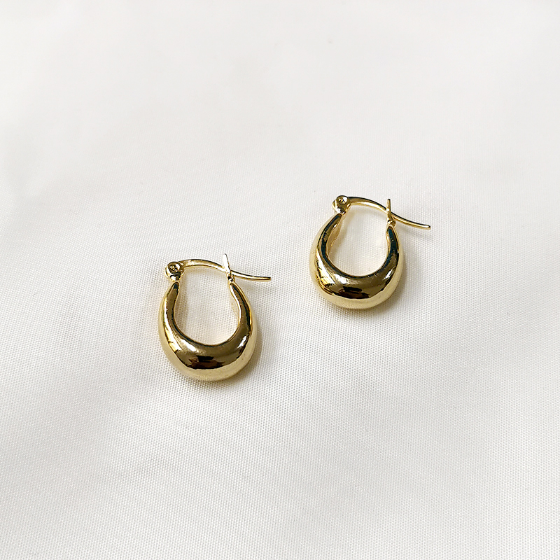 Vintage Gold Hoop Earrings Dalahia – Elegant and Versatile Jewelry