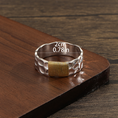 DOLSA - Silver Ring with Gold Threads and Unique Vintage Atmosphere
