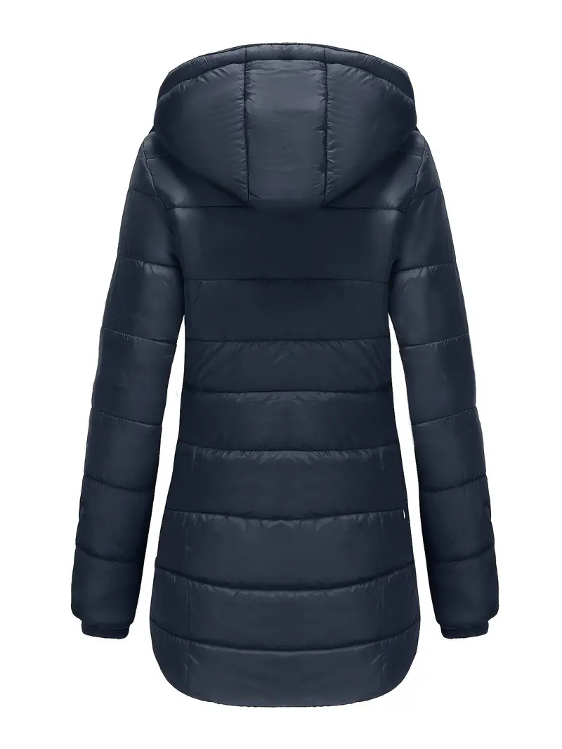 Women's mid-length waterproof winter coat with elegant curved lines - the perfect combination of warmth and style