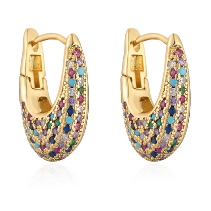 Colorful and Elegant Criss Cross Earrings with Stunning Cambria Design