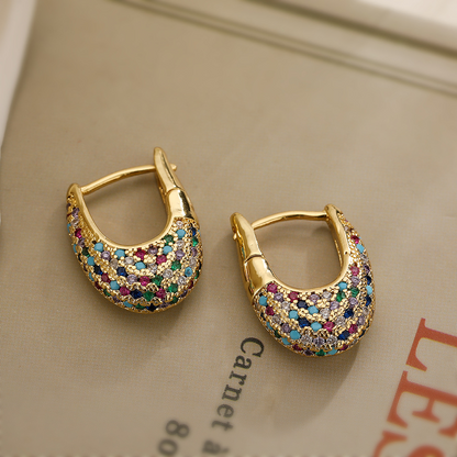 Colorful and Elegant Criss Cross Earrings with Stunning Cambria Design