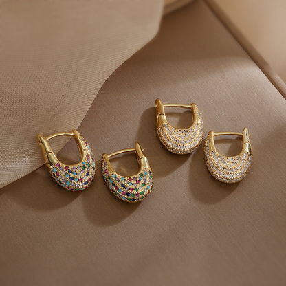 Colorful and Elegant Criss Cross Earrings with Stunning Cambria Design