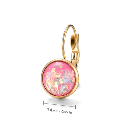 Stunning gold earrings with vintage opal stone by Ulani for a unique style experience