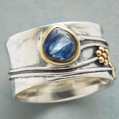 Netherlands - Relaxing Meditation Ring with Gemstones in Bohemian Style
