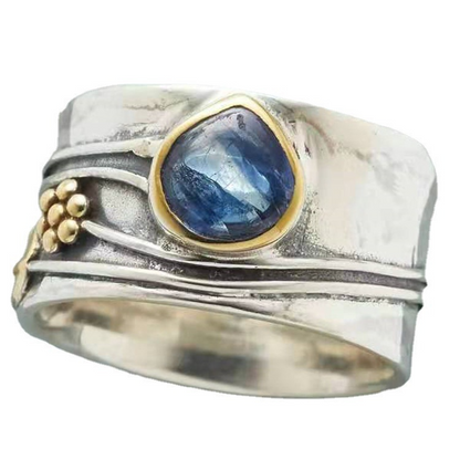 Netherlands - Relaxing Meditation Ring with Gemstones in Bohemian Style