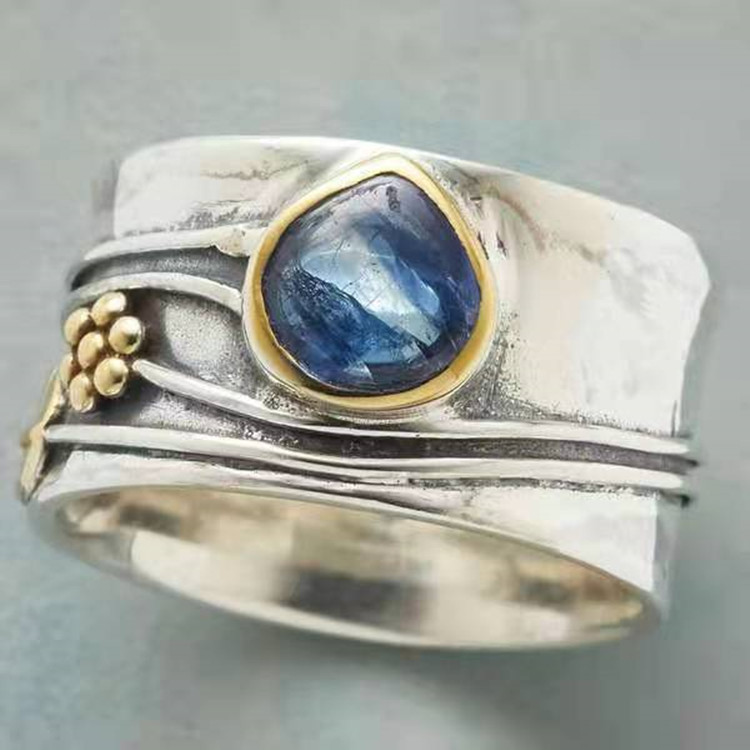 Netherlands - Relaxing Meditation Ring with Gemstones in Bohemian Style