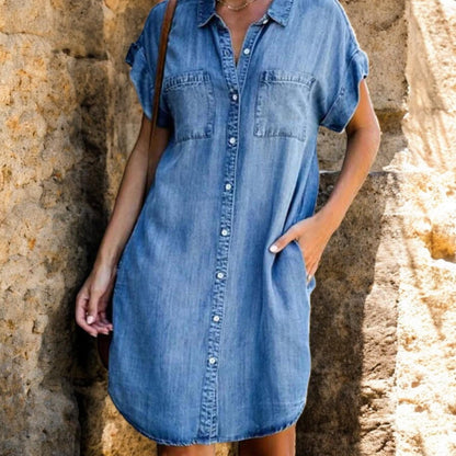 Clara – Elegant and lightweight shirt dress with buttons for comfort and perfect style
