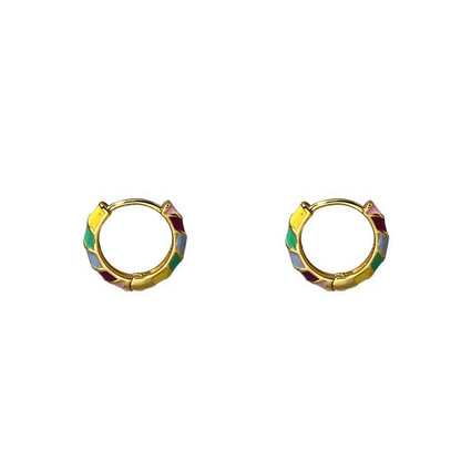 Kadesi – Luxurious Enamel Earrings with Gold Accent