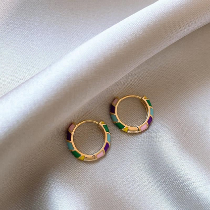 Kadesi – Luxurious Enamel Earrings with Gold Accent