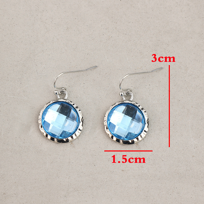 Ilataha – Vintage Blue Crystal Earrings Half-Embedded for Adding a Touch of Romance and Elegance