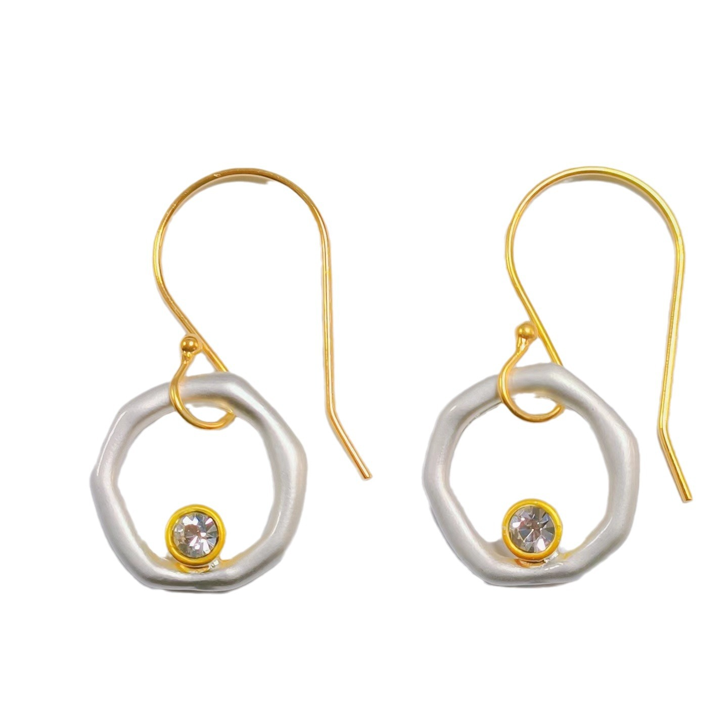 Luella – Luxurious Zirconia Earrings in Gold and Silver with Unique Vintage Style