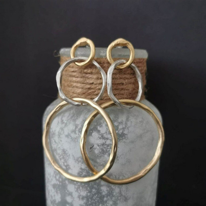 Vintage Gold and Silver Hoop Earrings – Unique New Little Price