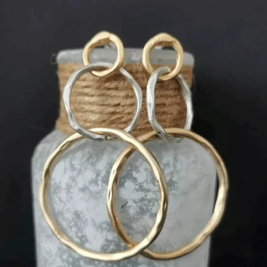 Vintage Gold and Silver Hoop Earrings – Unique New Little Price