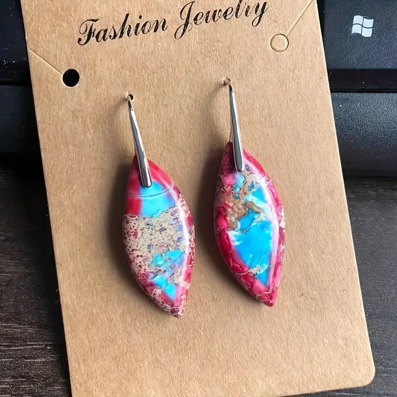 Lilit – Natural Obsidian Stone Earrings with Unique Vintage Design