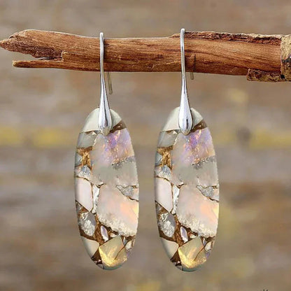 Lilit – Natural Obsidian Stone Earrings with Unique Vintage Design