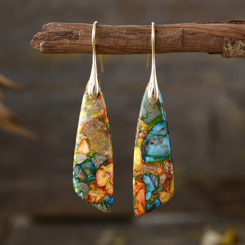 Letura - Stunning Vintage Style Natural Stone Earrings