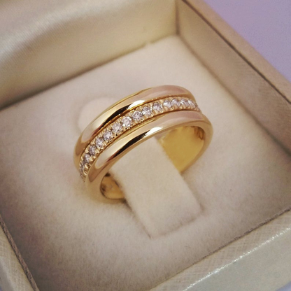 Merlot – Elegant Designer Ring with Double Zirconia for a Expression of Elegance
