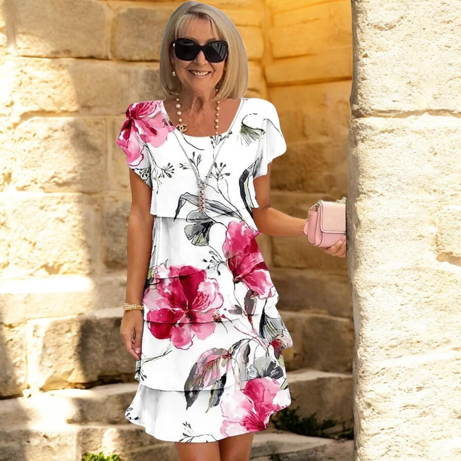 Marvel - Elegant floral dress with intricate embellishments, stunning maxi look for perfect style