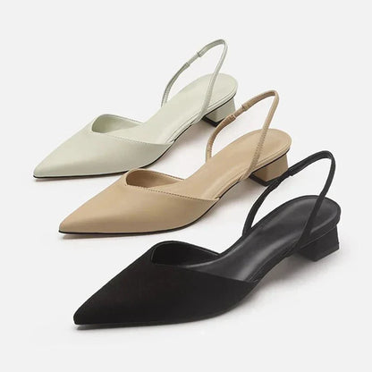 Fashionable women's sandals with low heel for perfect comfort