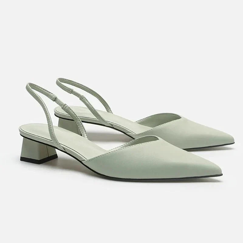 Fashionable women's sandals with low heel for perfect comfort