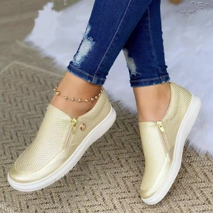 Comfortable orthopedic leather shoes in beige for everyday use