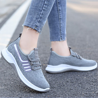 Women's Athletic Orthopedic Shoes with Lace-up Fabric - Perfect Comfort and Excellent Performance for Daily Routine