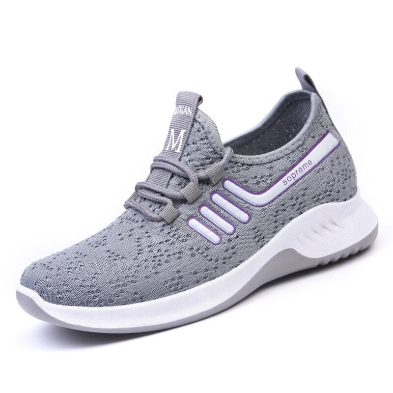 Women's Athletic Orthopedic Shoes with Lace-up Fabric - Perfect Comfort and Excellent Performance for Daily Routine