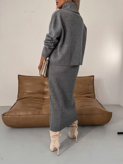 Nicole - Elegant Warm Knitted Set for Fall and Winter