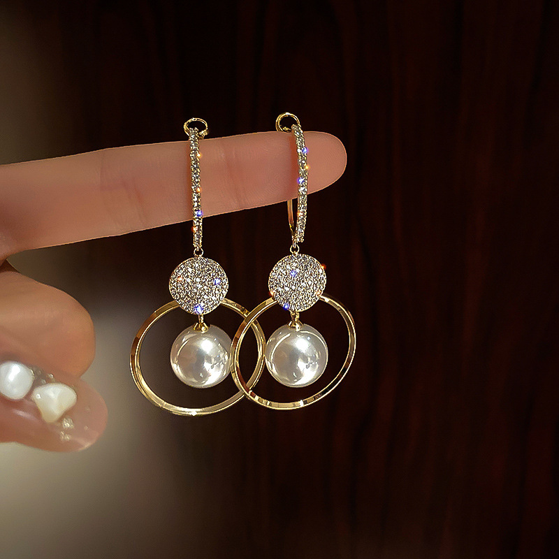 Francesca - Elegant Luxury Earrings with Sparkling Artificial Pearl