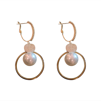 Francesca - Elegant Luxury Earrings with Sparkling Artificial Pearl