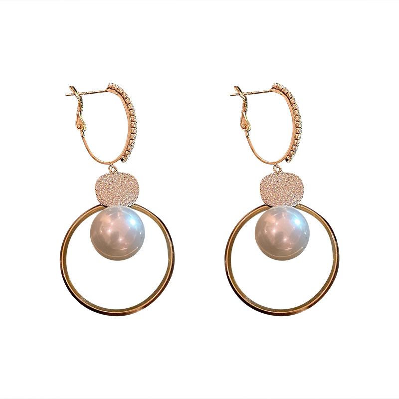 Francesca - Elegant Luxury Earrings with Sparkling Artificial Pearl