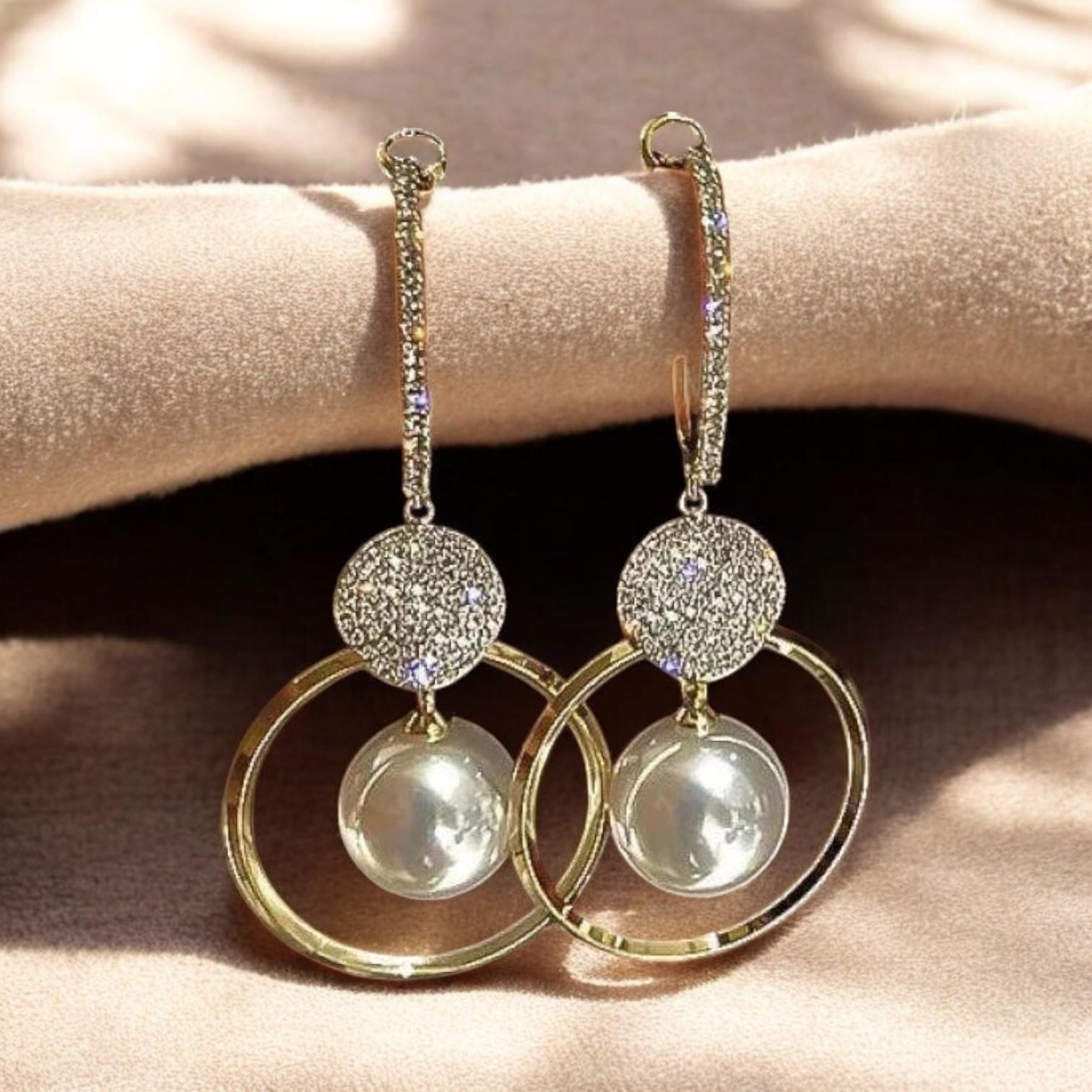 Francesca - Elegant Luxury Earrings with Sparkling Artificial Pearl